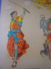 Parlor-used Tattoo Flash   professionally Hand Colored  11   X 14     lot   T- 4