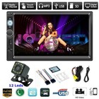 Aux Car Mp5 Player 7  Double 2din Bluetooth Touch Screen Stereo Radio Usb Camera