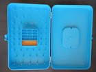 Two 2 Vintage Green Wilson Wil-hold Plastic Sewing Box Thread Bobbin Storage 