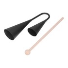 Two Tone Agogo Bell Black Metal Traditional Latin Agogo Percussion Instrument