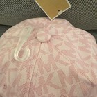 New   Michael Kors Mk Logo Women s Pink Bouquet Baseball Cap Hat Msrp  68