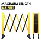 2pcs Expandable Barrier With Heavy Feet Yellow   Black Portable Driveway Barrier