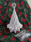 Ceramic Bisque Ready To Paint 11 t Small Lava Christmas Tree W star  light Kit