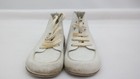 Vintage Child s Shoes White High Top Leather Shoes 3 1 2 B    Tf