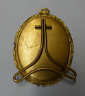 Antique Victorian French Brass Picture Frame Vanity Desk Circa 1880 Leaf   Bow