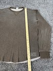 Vintage Y2k Old Navy Brown Thermal Long Sleeve Shirt Size Medium Field Issue