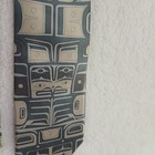 Magenta 100  Silk Men s Tie Inspired By Artist Rande Indigenous Faces Cook Gray