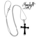 New Cross Classic Cremation Urn Keepsake Ashes Silver Memorial Necklace