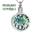 New Mountains Tree Abalone Shell  Cremation Urn Keepsake Ashes Memorial Necklace