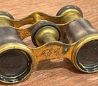 Lemaire Fi Of Paris Antique Opera Glasses  Binoculars Mother Of Pearl And Brass