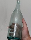 Antique Clear Glass Flat-panel Pharmacy Bottle  Rolled Lip  Ground-stopper-style
