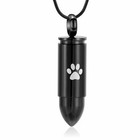 Paw Bullet Cremation Jewelry For Ashes Pet Urn Necklace For Ashes Memorial Gifts
