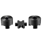 1 2  To 3 4  L075 Flexible 3-piece L-jaw Coupling Coupler Set   Rubber Spider 