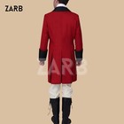 Victorian Red Tailcoat  Edwardian Reenactment Costume  18th Century Men   s Jacket