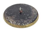Antique Victorian Brass   Metal Flower Floral Picture Button Large 1 7 16   