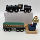 Brio Polar Express Lot 4 Wooden Train Engine Tender Coach Bell Track Christmas
