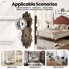 Mortise Lock Crystal Glass Door Knobs Interior  Antique Brass Bronze