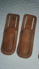  2  Vntg Klein Tools Leather 5185 Knife Pouch Belt Sheaths    1  Unmarked Pouch
