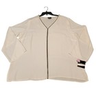 Liz Claiborne Top Womens Plus Xxl Sequined Long Sleeve Chiffon Blouse Nwt