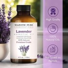 Majestic Pure Lavender Essential Oil With Glass Dropper   100  Pure And Natural