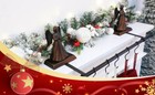Weighted Angel Christmas Stocking Holder W rod Mantle Hanger In Vintage Bronze