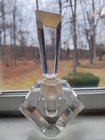 Antique   Vintage Art Deco Cut Crystal Glass Perfume Bottle With Stopper