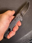 Edc Folding Knife Pocket Knife Black Handle Sharp Blade Compact Outdoor Camping