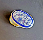 Otagiri Japan Blue Flower  maryanne  Oval Porcelain Trinket Box