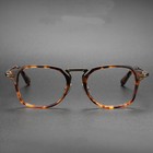 Men Vintage Square Metal Eyeglass Fullrim Frame Light Spectacles