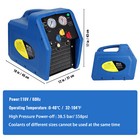 110v 60hz 1 2hp Dual Cylinder Refrigerant Recovery Machine 3-knob Self-cleaning