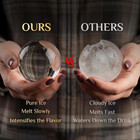 Clear Ice Cube Maker  2 5  Stainless Steel Ice Ball Maker Mold For Whiskey   Coc