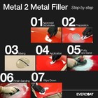 Evercoat 889 Metal 2 Metal Reinforced Body Filler For Metal Surfaces Quart