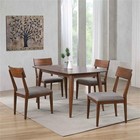 Sunset Trading 5-piece 60  Rectangular Mid-century Wood Dining Set In Walnut