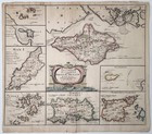 1750 Seale British Islands Map Isle Of Wight Jersey Guernsey Isle Of Man