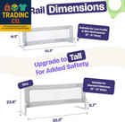 Toddler Bed Rail 55 5  L   Adjustable Swing Down Guard For All Mattress Sizes