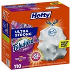 Hefty Ultra Strong Fabuloso Tall Kitchen Trash Bags - 13gal 110ct  Drawstring  S