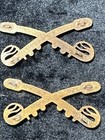 Original 1898 Spanish American War Sew-on Crossed Sabers Rare Hard Find  Nice 