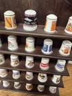 Franklin Mint The Country Store Porcelain 25 Thimbles Complete Set Wood Display