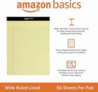 50 Sheet Wide Ruled Lined Writing Note Pad  8 5  X 11 75   12-pack  600 Perforat