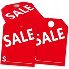 120 Pack Sale Tags Double-sided Hanging Car Mirror Tags  8 3 X 11 2 Inches Red
