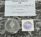 Ethereum  999 Fine Silver Cold Storage Wallet With Coa   Hologram  30 100 Finite