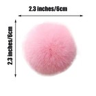 Fluffy Faux Fur Pom Pom Ball diy Crafts Faux Fur Pompom Balls Small removable   