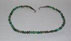 Vintage Navajo Necklace Sterling Silver Natural Turquoise Beaded Chain