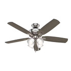 Amberlin 52 In  Indoor Brushed Nickel Led Ceiling Fan With Light Kit