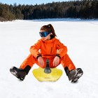 23 In Snow Sled With Pull Rope Plastic Winter Toboggan Sled For Kids   Adults