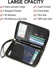 Rfid Passport Holder Travel Wallet Document Organizer Zipper Card Case Unisex