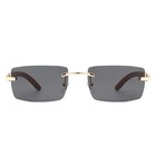 Rectangle Rimless Hip Hop Sunglasses Retro Gafas Fashion Women Men Tinted Shadz