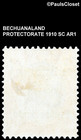 Bechuanaland Protectorate 1910 Sc Ar1 Transvaal Bwn Org Over Print 6p Mhr Og Vf