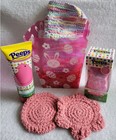 Peeps   Hand Made Scrubby   Washcloth Gift Sets - Pink