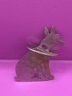 Vintage Metal Dog And Collar Puzzle Brain Teaser German Shepherd Wolf Trick Toy